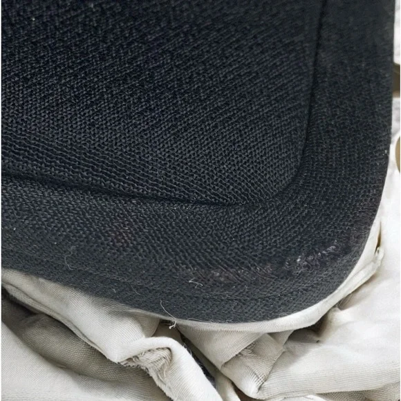 Vintage Black Fabric & Gold Evening Bag Clutch Purse Handbag Gold Latch Frame - Picture 8 of 9